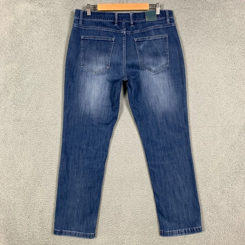 Mugsy Kinzies Jeans Mens 35 x 30 Blue Straight Leg Stretch Denim Casual Flexible
